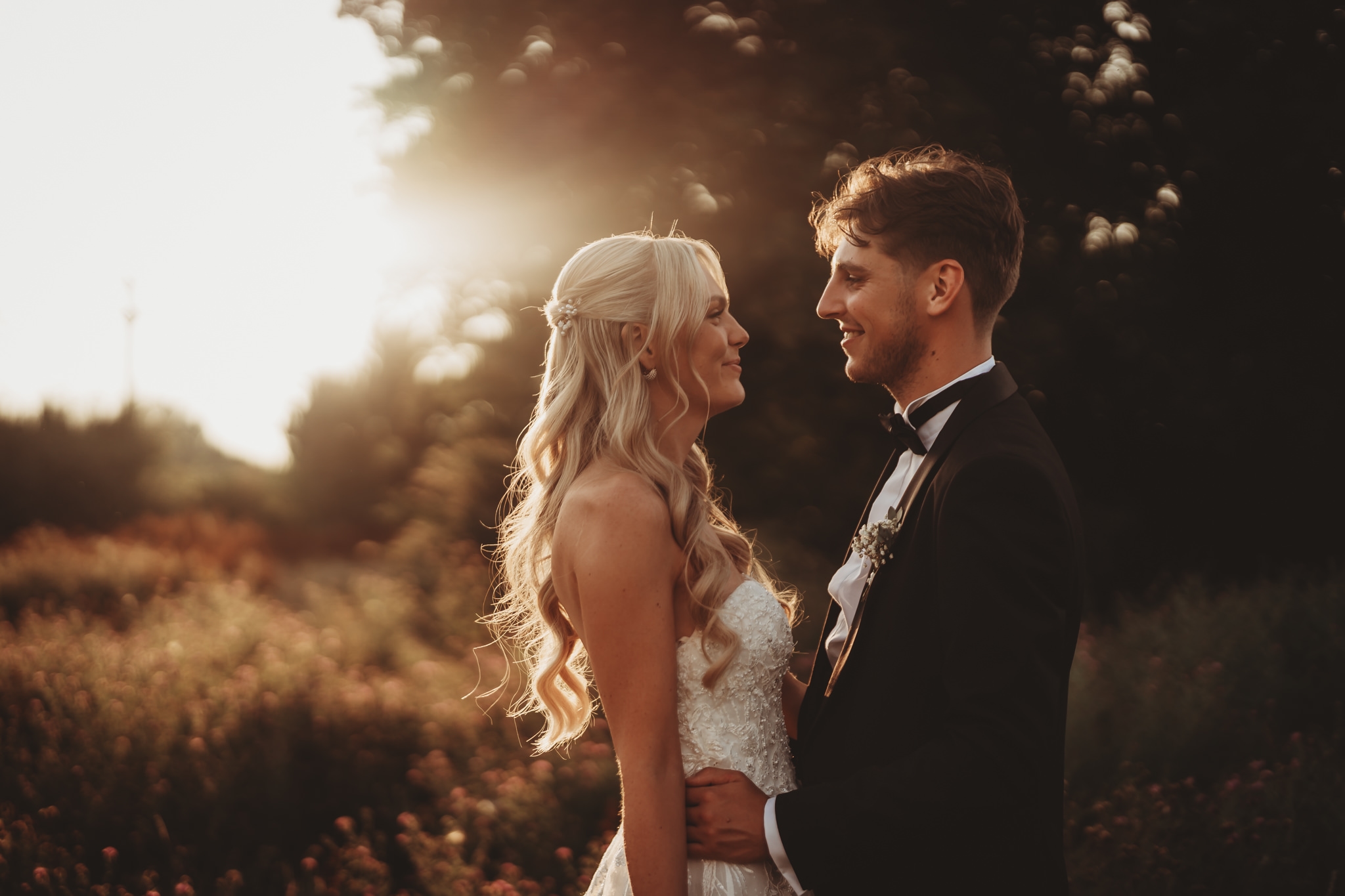 Ella & Ryan / Rackleys Barn 61 Golden hour couple portraits at Rackleys Barn in the Chilterns