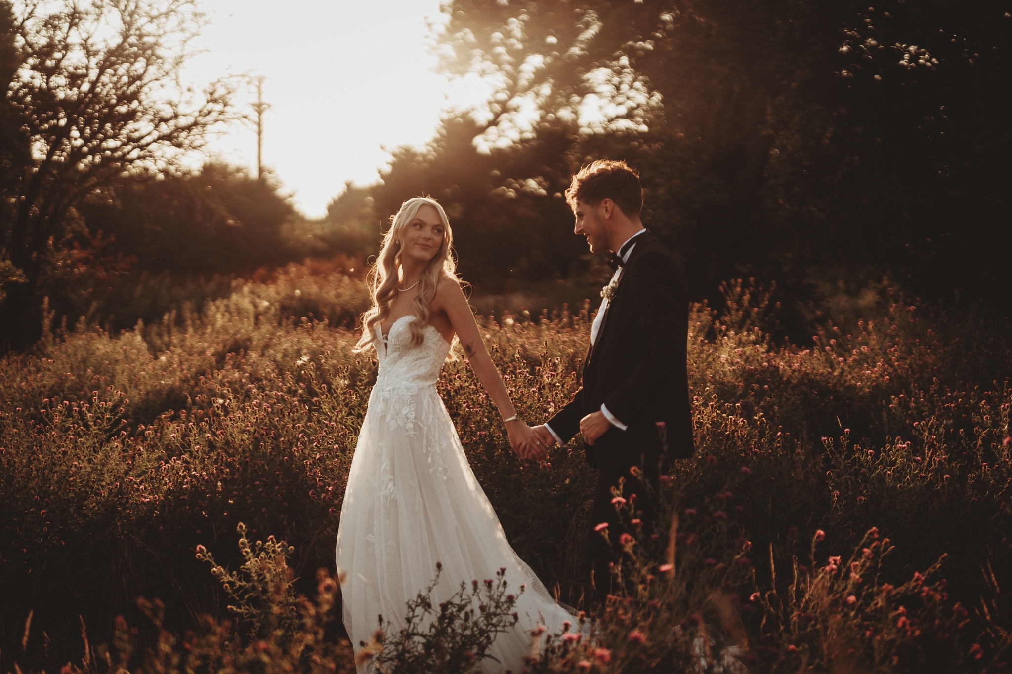 Ella & Ryan / Rackleys Barn 63 Golden hour couple portraits at Rackleys Barn in the Chilterns