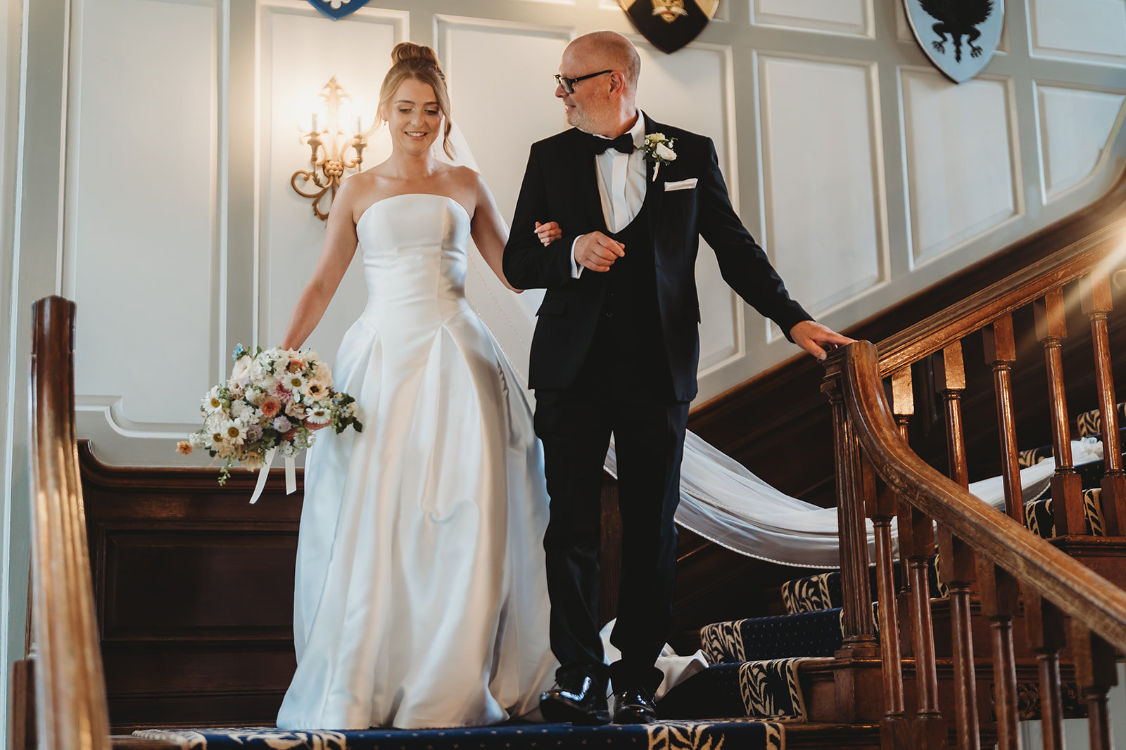 Outdoor wedding ceremony at Gosfield Hall, Essex