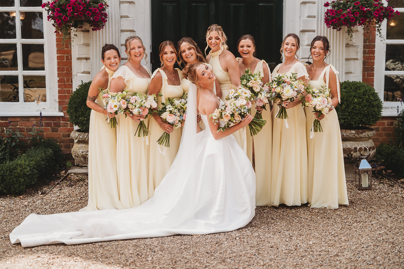 Drinks reception and wedding breakfast details at Gosfield Hall