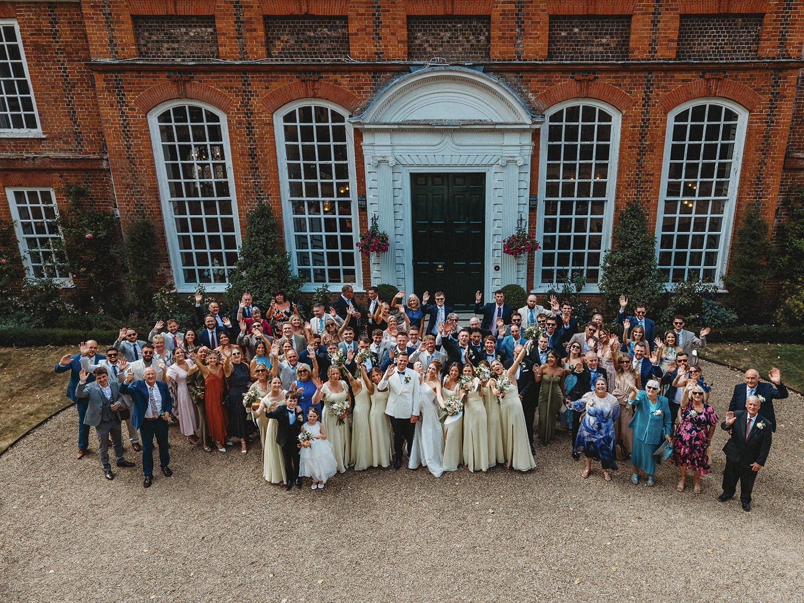 Drinks reception and wedding breakfast details at Gosfield Hall