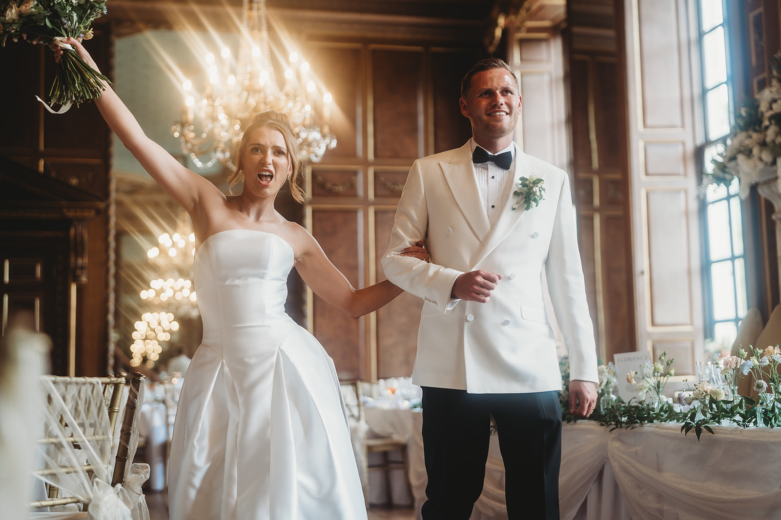 Couple portraits around Gosfield Hall in Essex