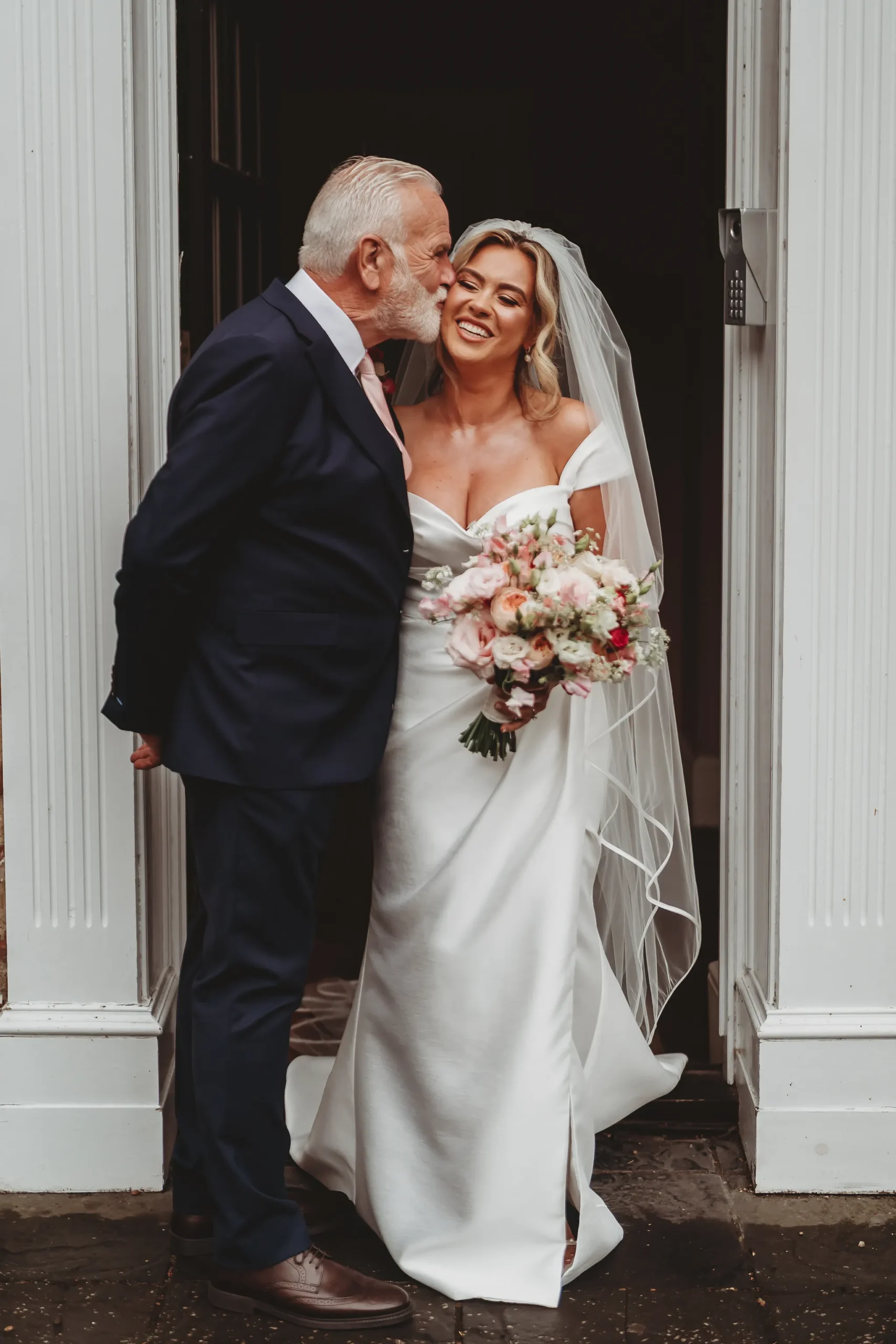Emily & Alan / The Orangery 17 Father of the bride giving Emily away at the gazebo