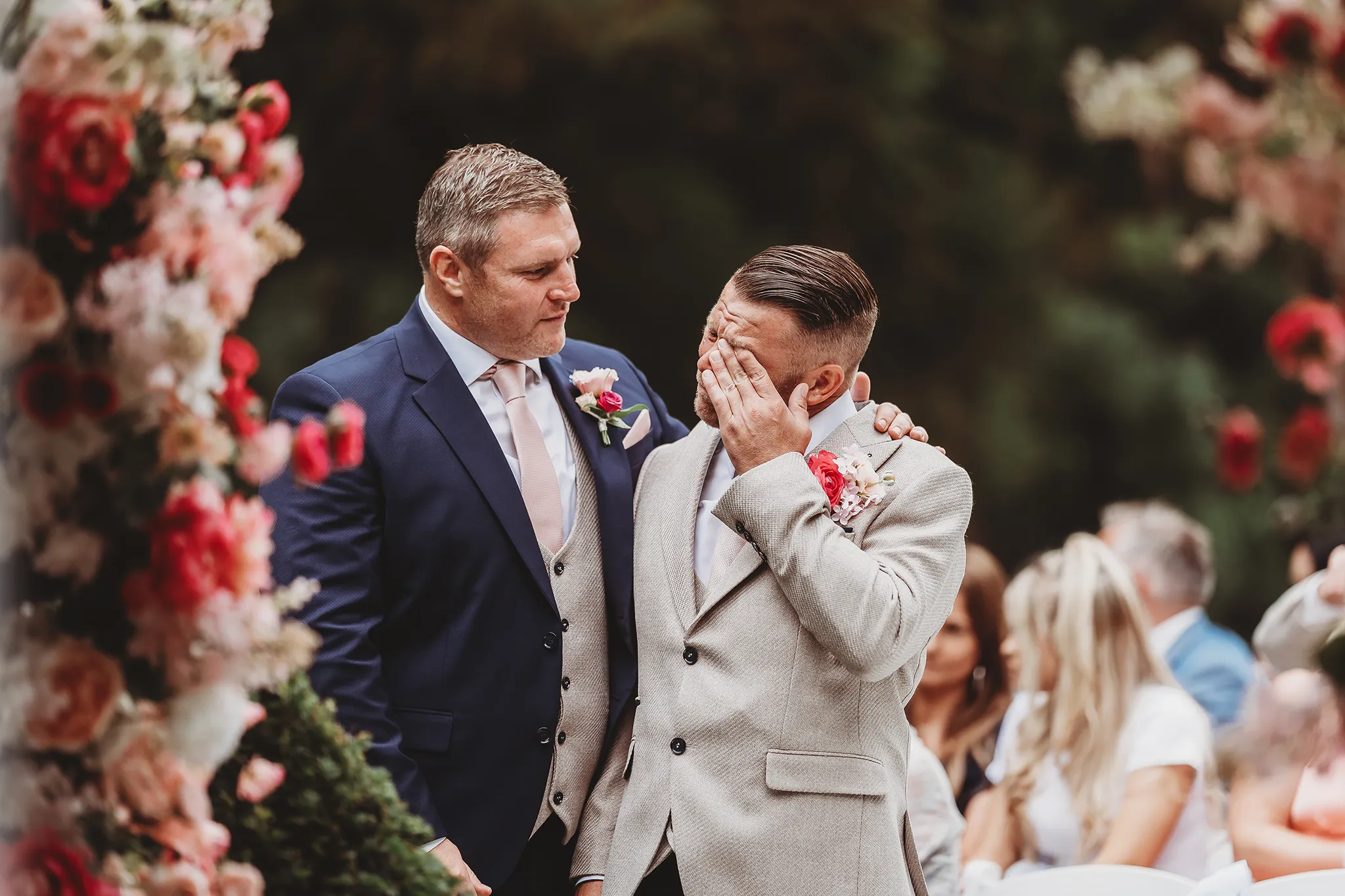 Emily & Alan / The Orangery 18 Alan’s reaction as Emily walks down the aisle — The Orangery Maidstone
