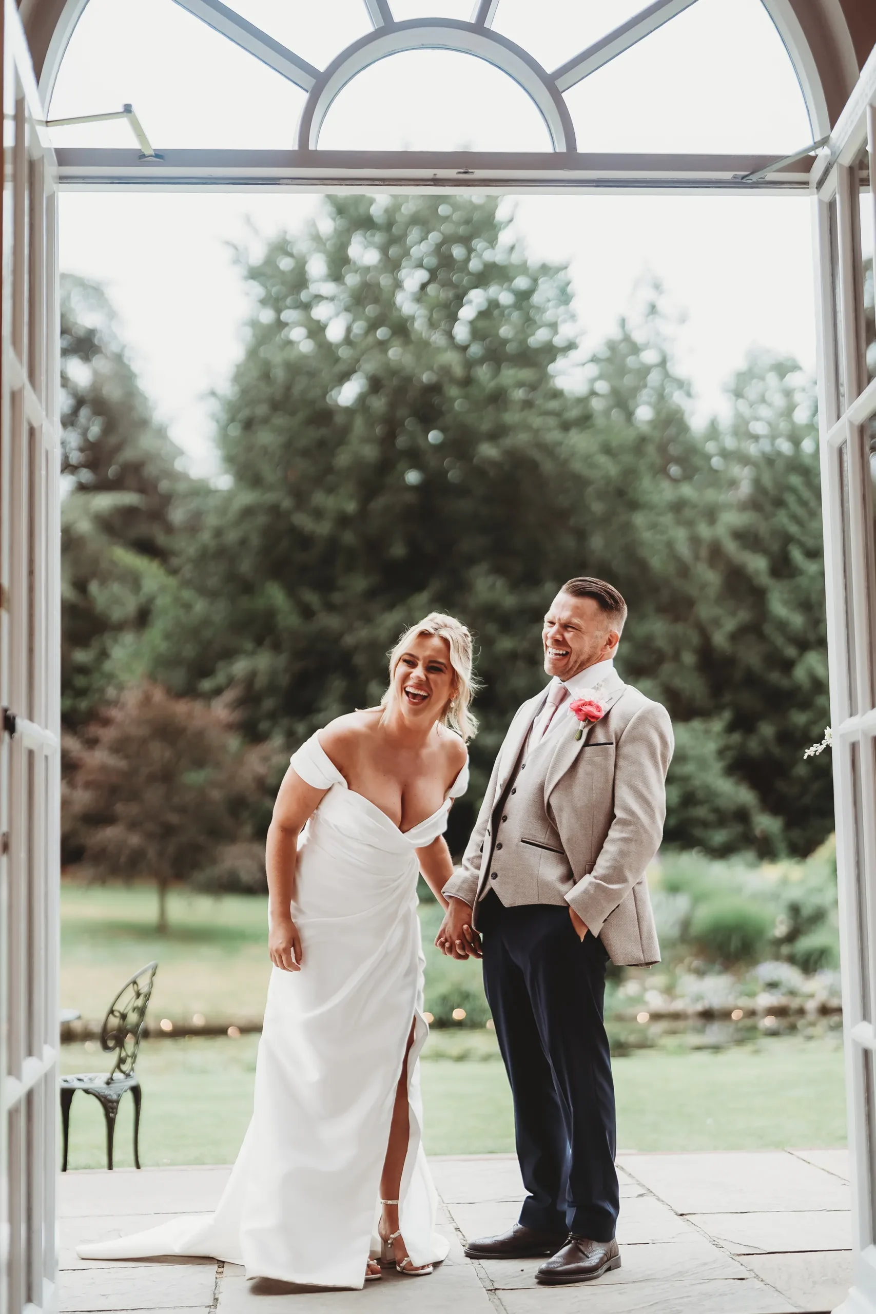 Emily & Alan / The Orangery 31 Emily and Alan in the grounds of The Orangery, Maidstone, Kent