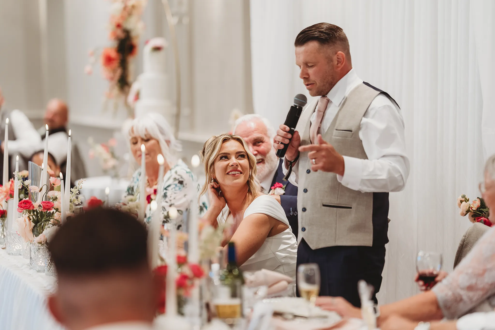 Emily & Alan / The Orangery 36 Alan giving his groom’s speech