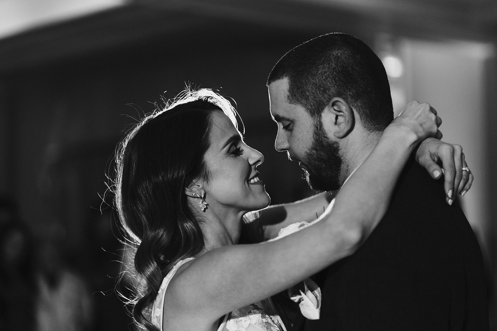 Black and white first dance at Sopwell House, Hertfordshire