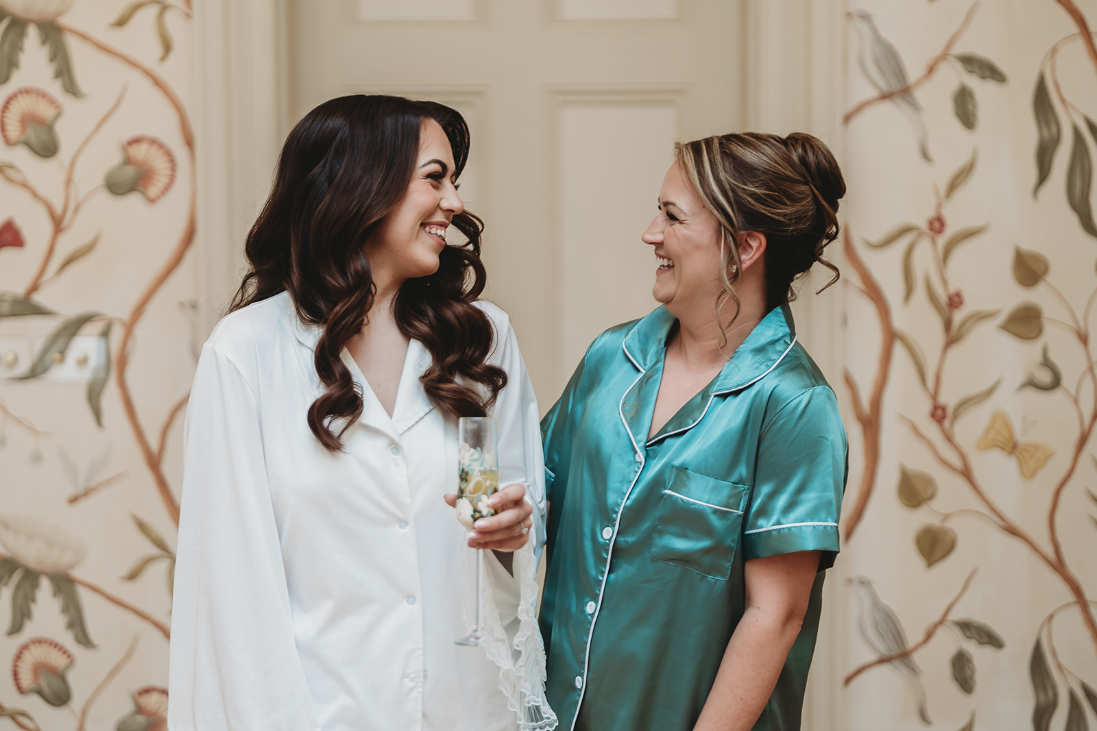Bridal preparations before a Braxted Park wedding in Essex