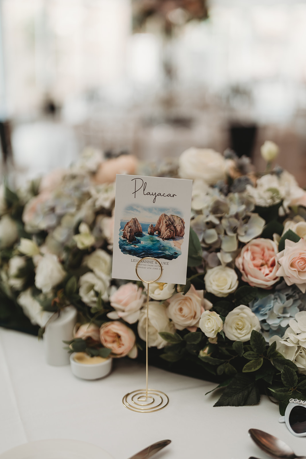 Marquee wedding details at Braxted Park, Essex