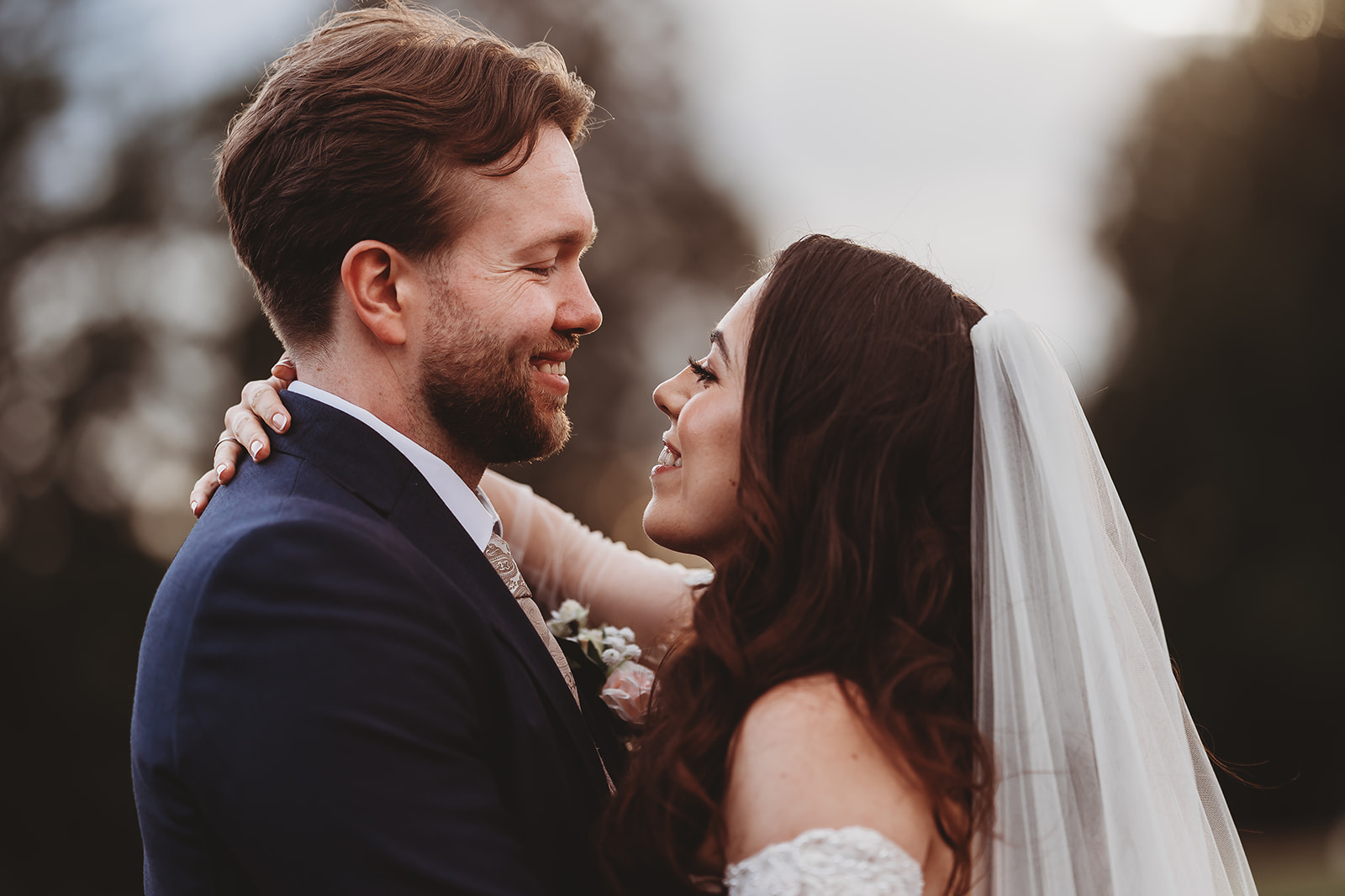 Golden hour couple portraits at Braxted Park Estate, Essex