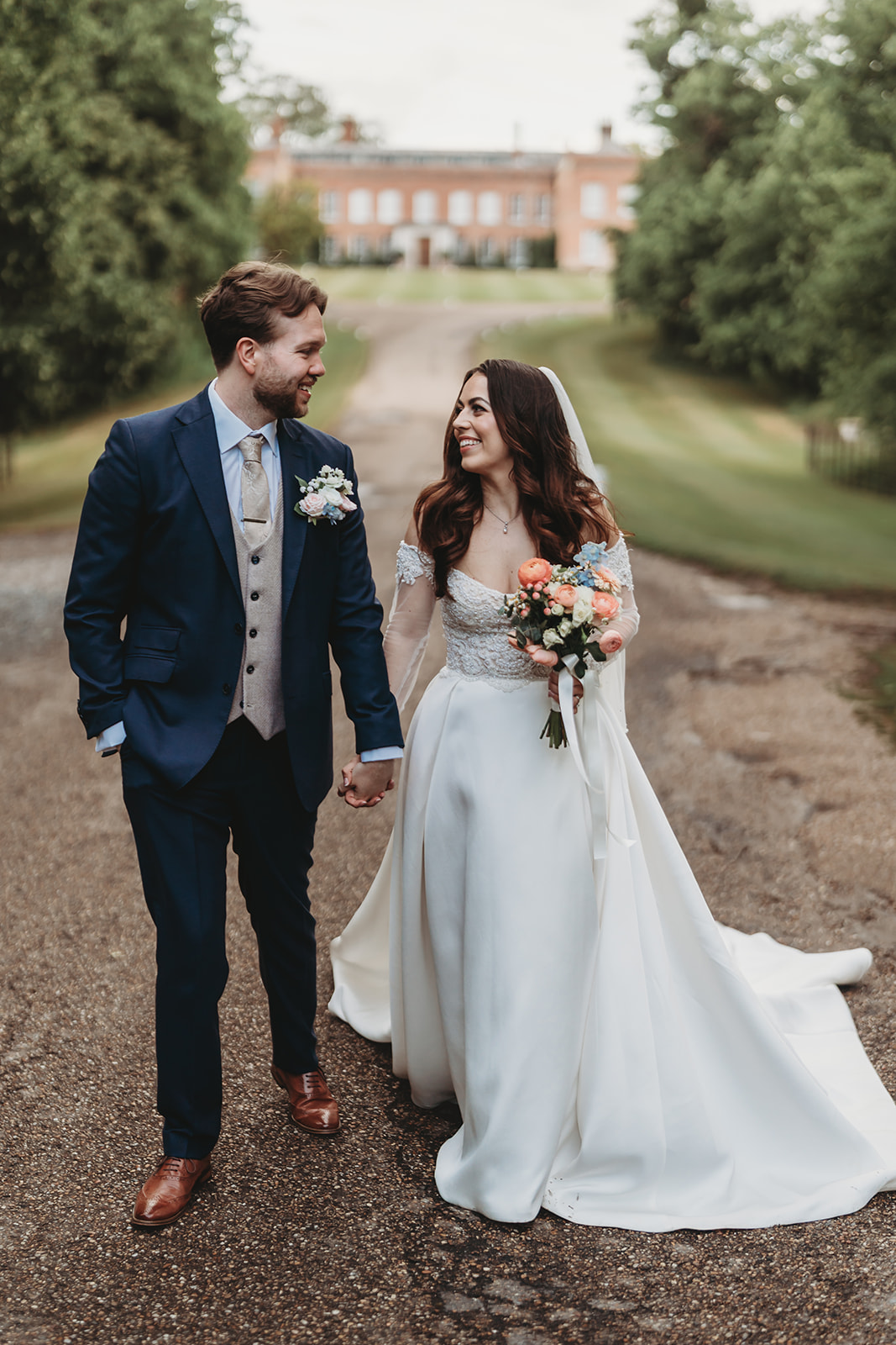 Golden hour couple portraits at Braxted Park Estate, Essex