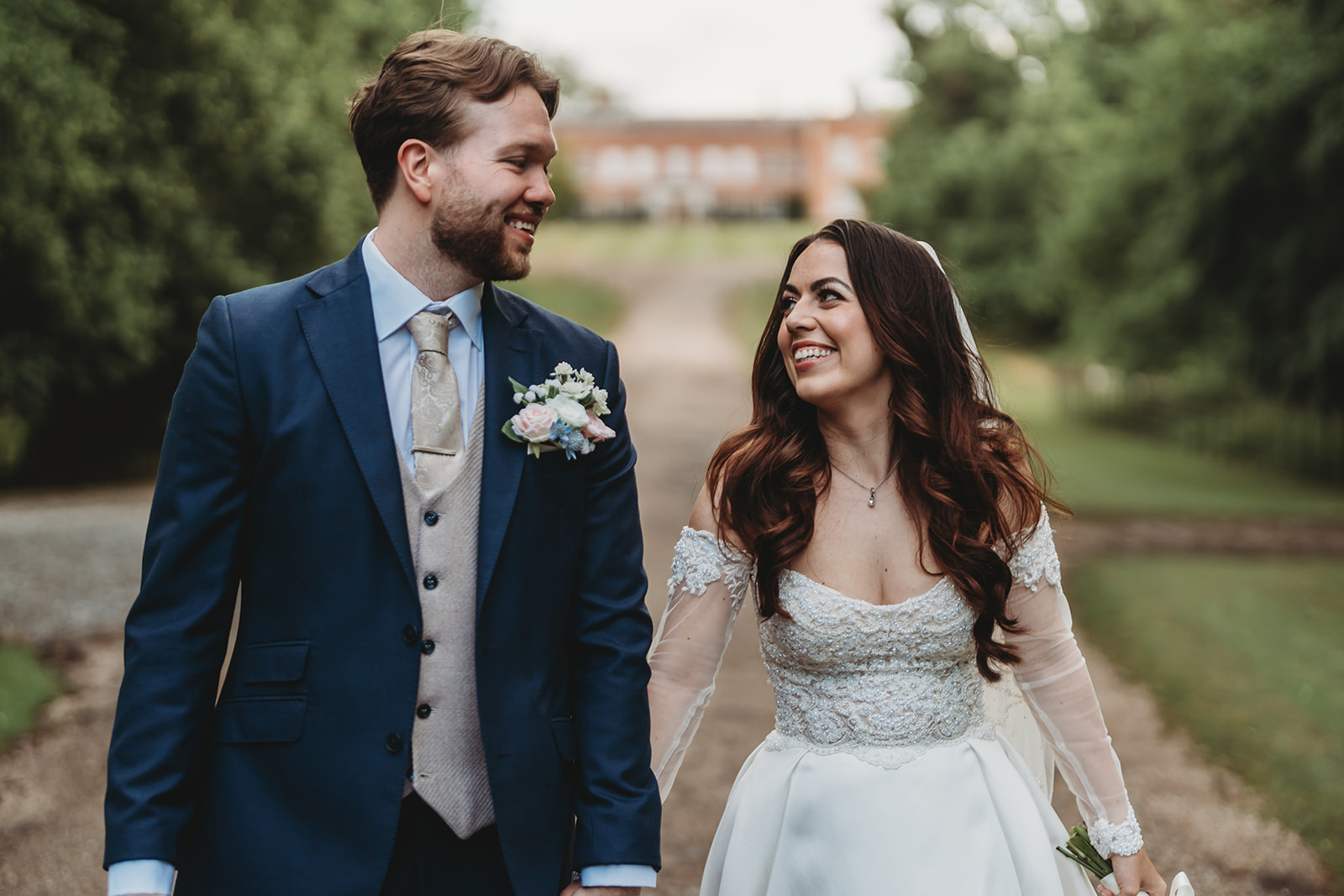 Golden hour couple portraits at Braxted Park Estate, Essex