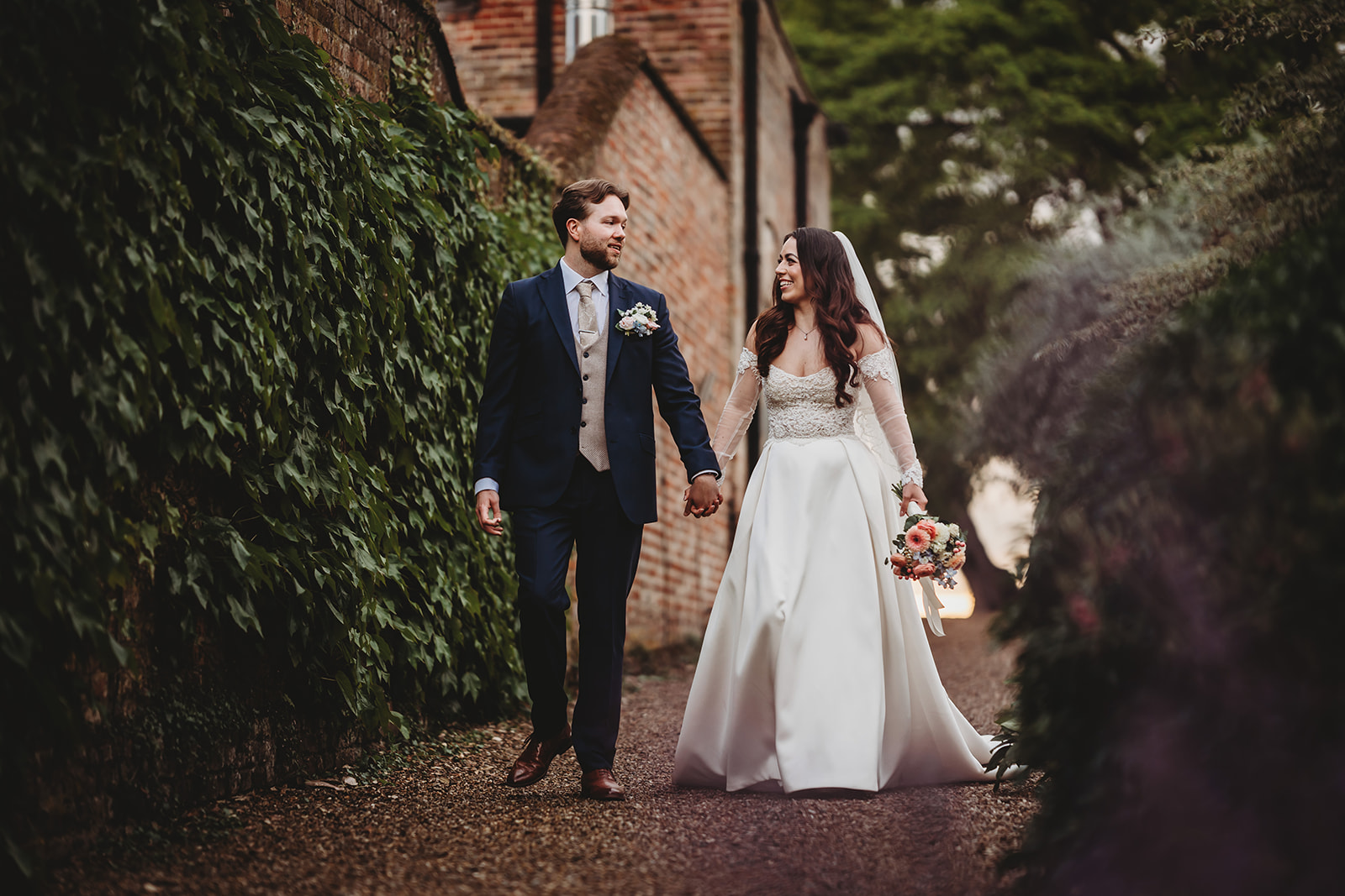 Golden hour couple portraits at Braxted Park Estate, Essex