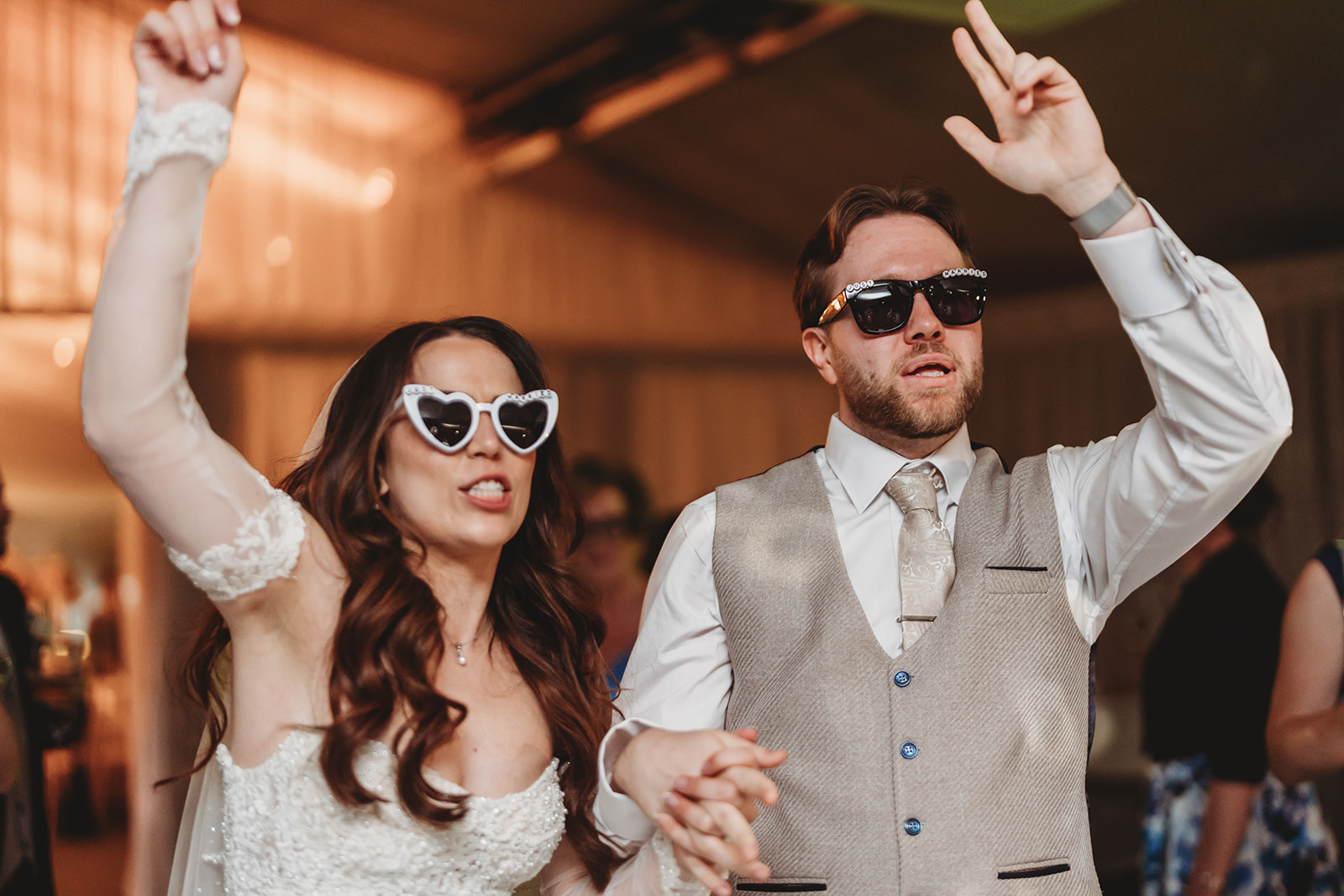 Evening celebration and first dance at a Braxted Park wedding