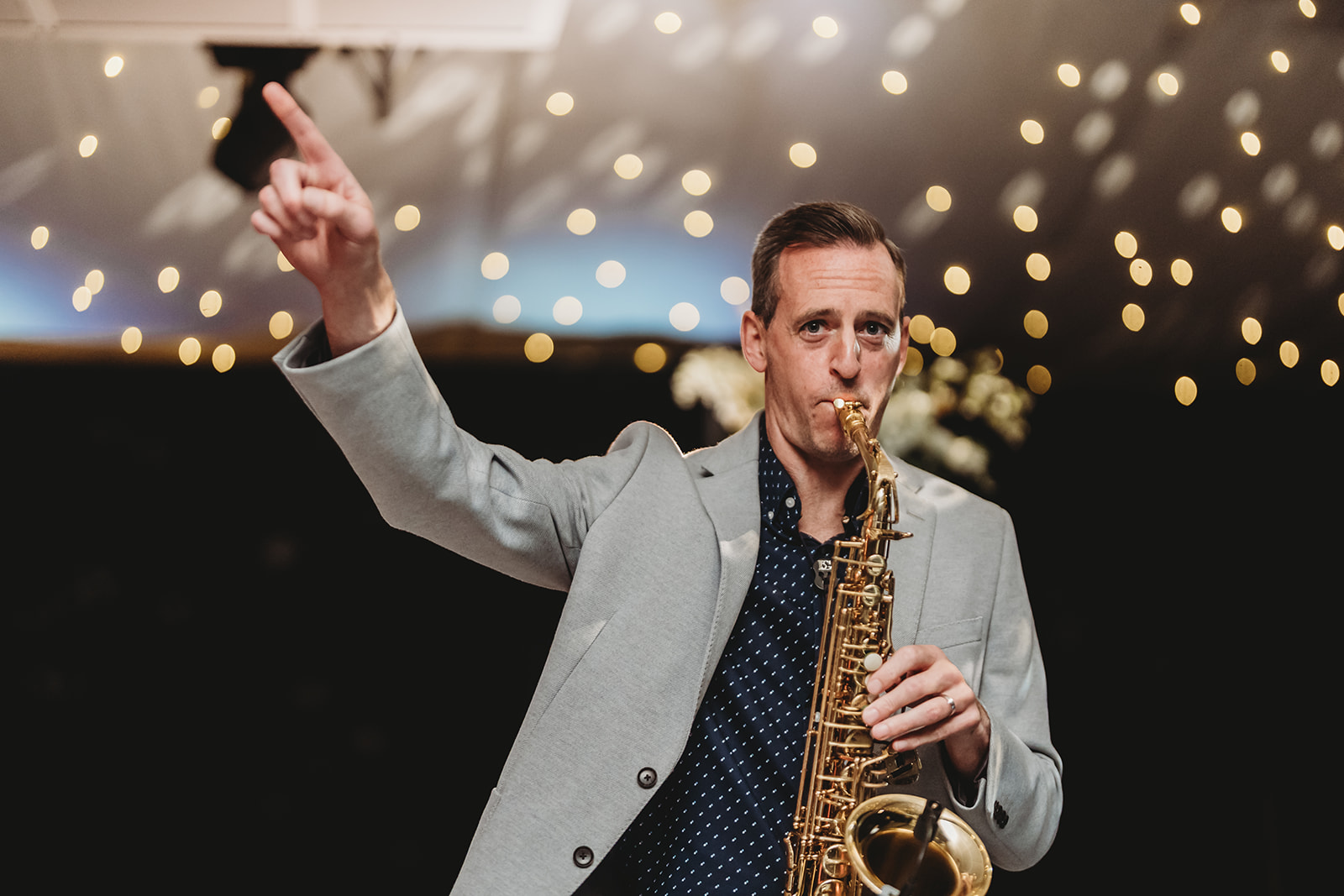 Evening celebration and first dance at a Braxted Park wedding