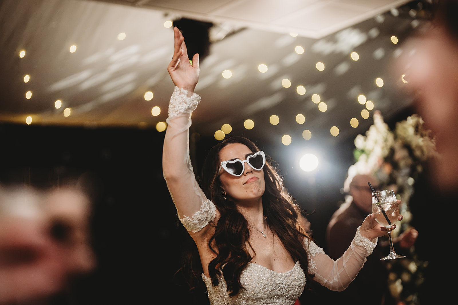 Evening celebration and first dance at a Braxted Park wedding
